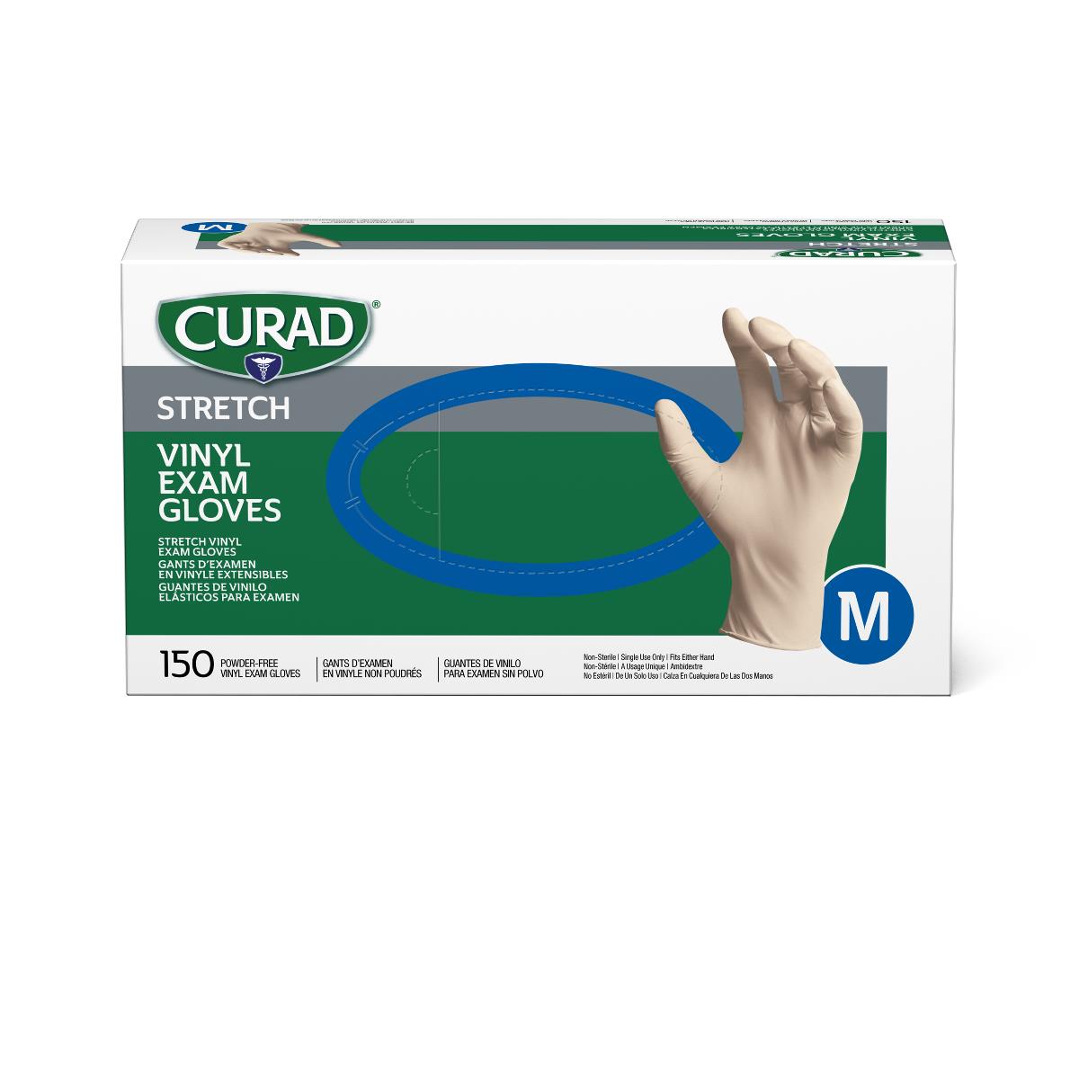 CURAD Stretch Vinyl Exam Gloves - CA Only