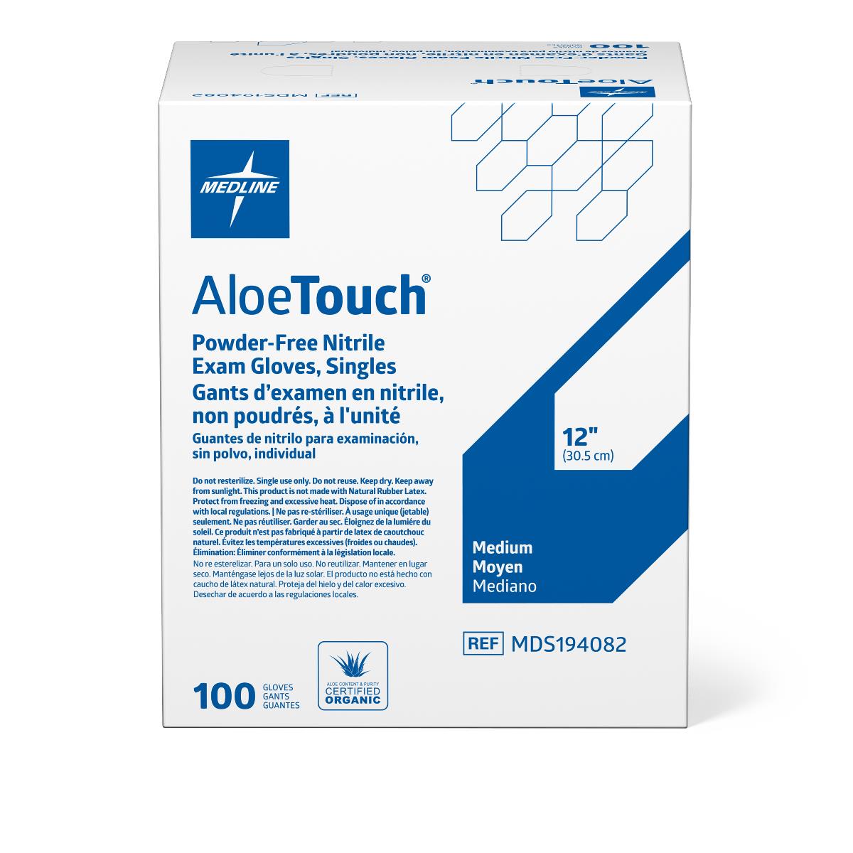 AloeTouch Sterile 12" Powder-Free Nitrile Exam Gloves