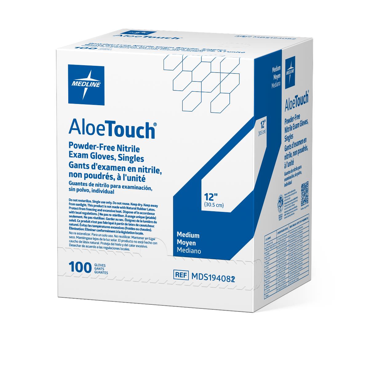 AloeTouch Sterile 12" Powder-Free Nitrile Exam Gloves