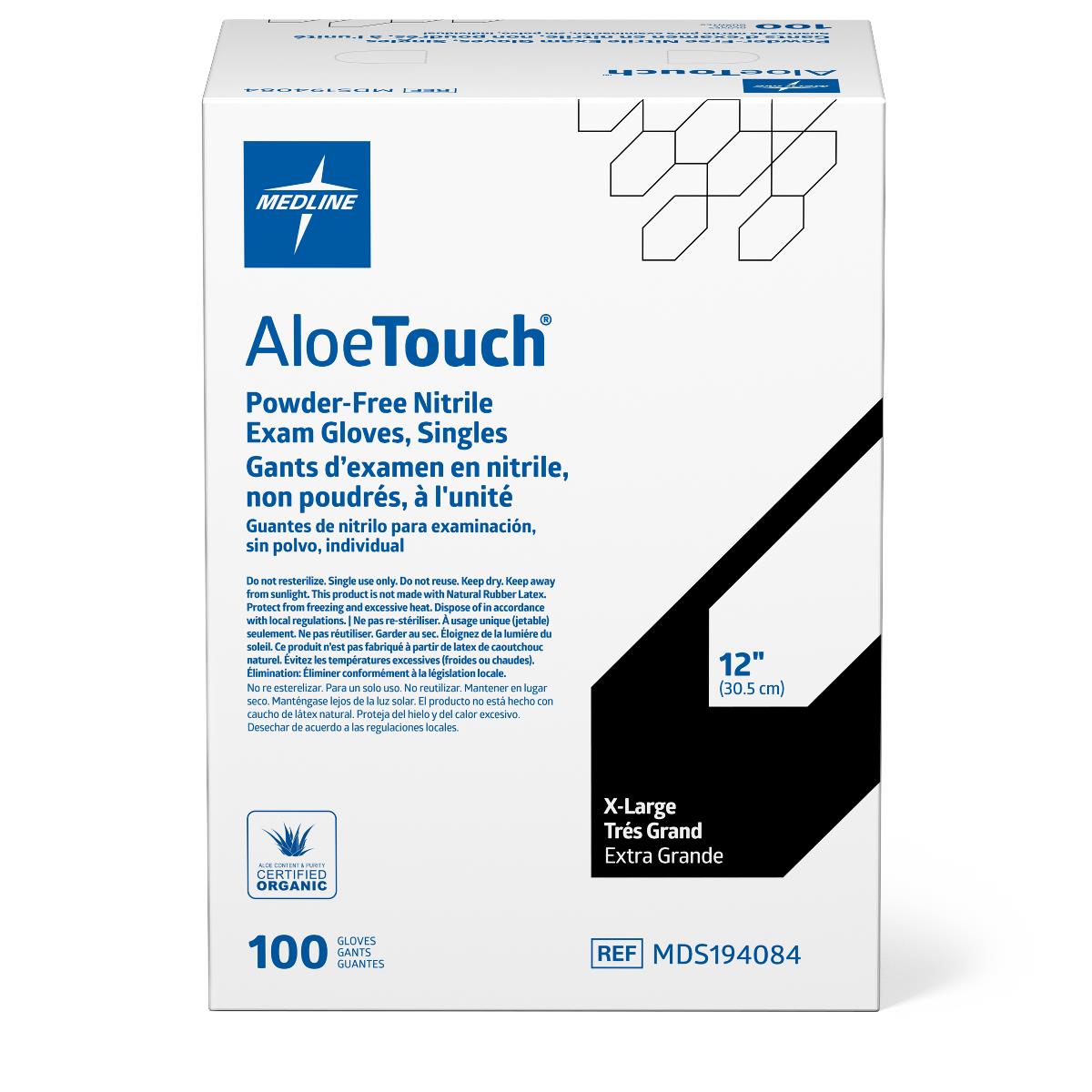 AloeTouch Sterile 12" Powder-Free Nitrile Exam Gloves