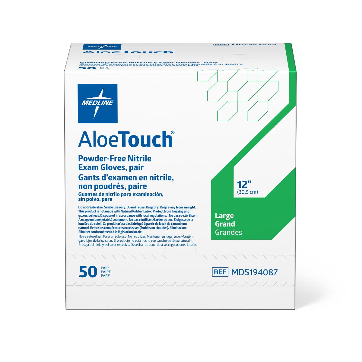 AloeTouch Sterile 12" Powder-Free Nitrile Exam Gloves