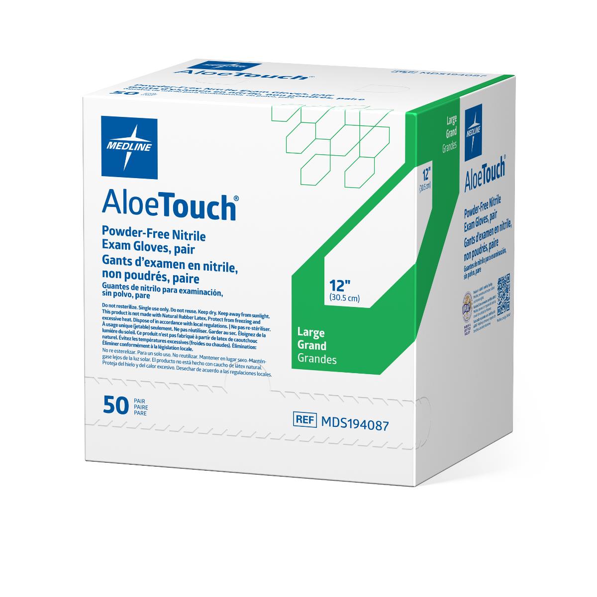 AloeTouch Sterile 12" Powder-Free Nitrile Exam Gloves