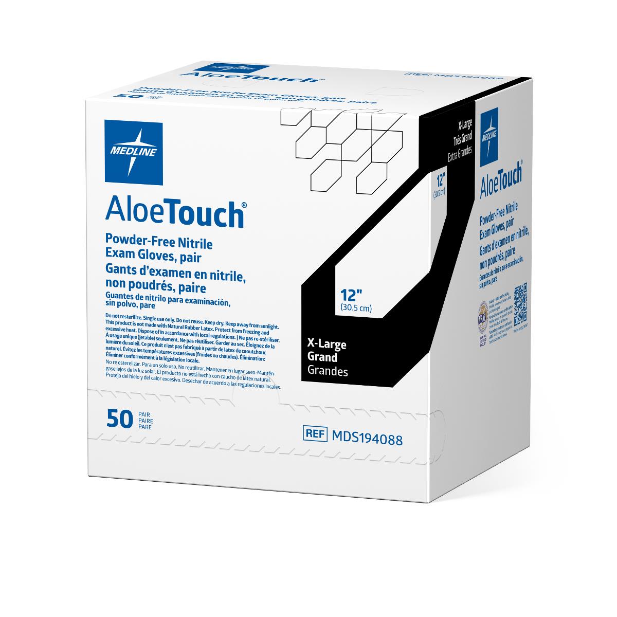 AloeTouch Sterile 12" Powder-Free Nitrile Exam Gloves