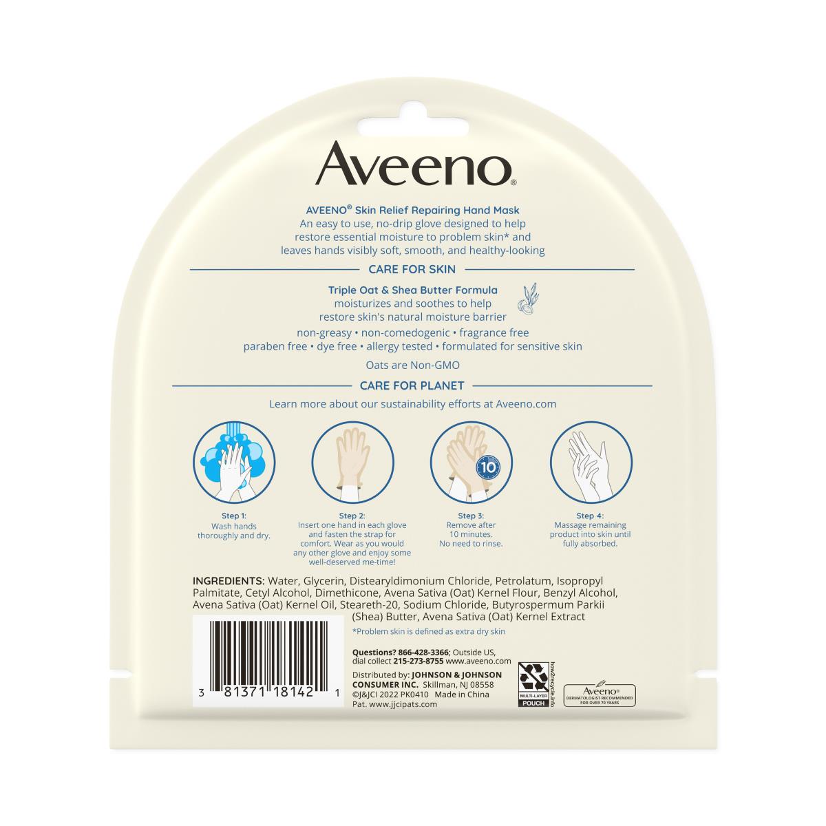 Aveeno Repairing Cica Hand Mask - BeHope