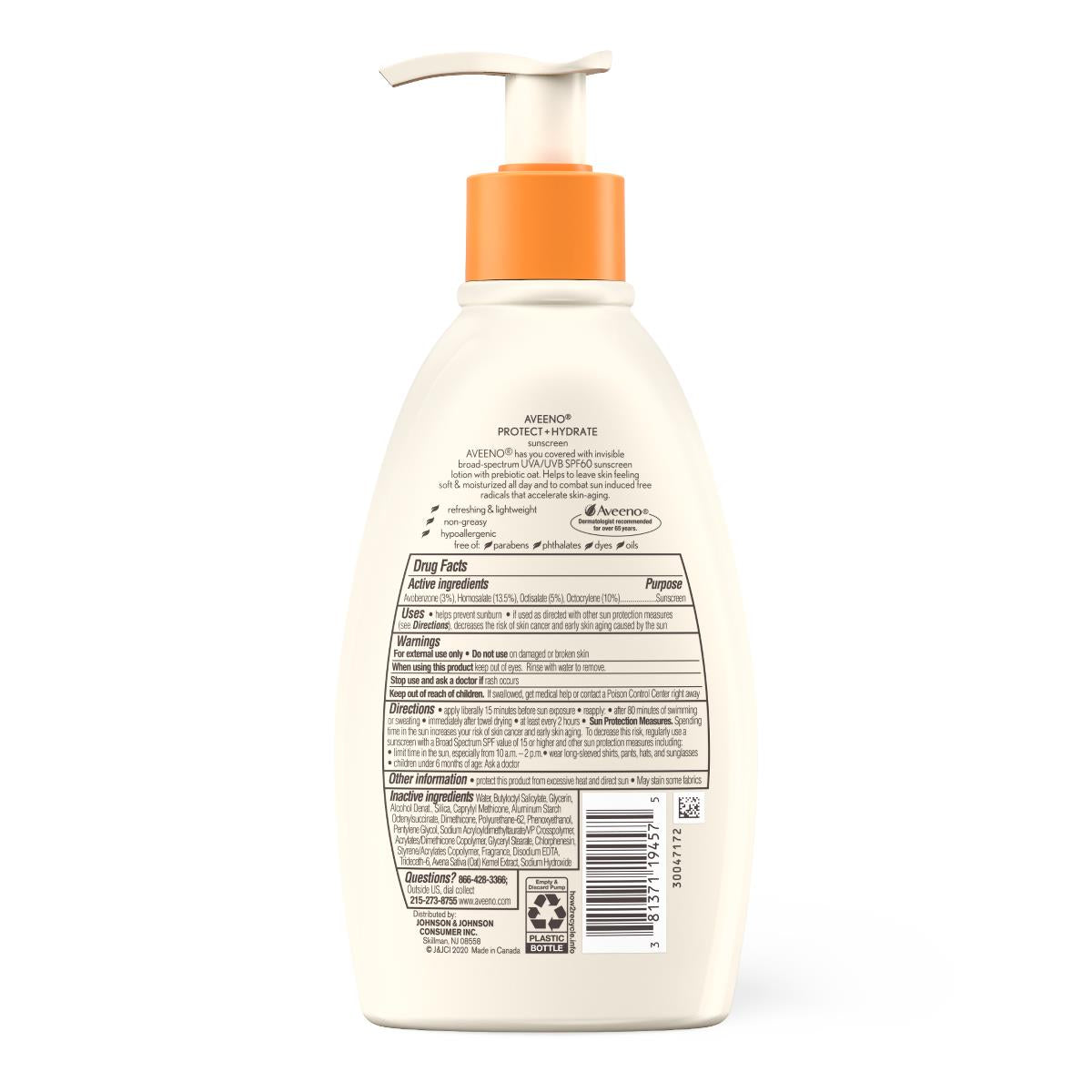 Aveeno Protect And Hydrate Sunscreen Lotion - BeHope