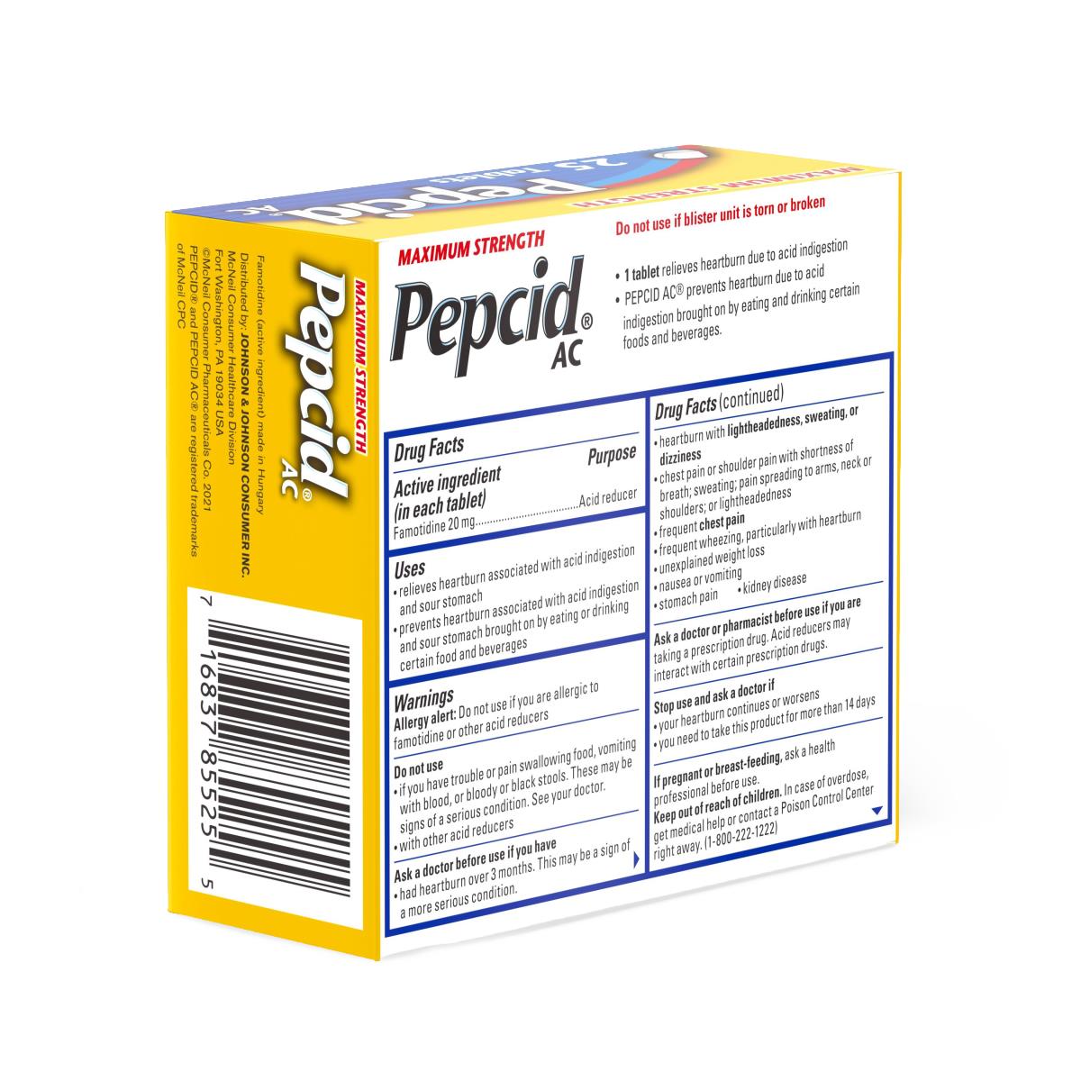 Pepcid AC Maximum Strength Famotidine Tablets