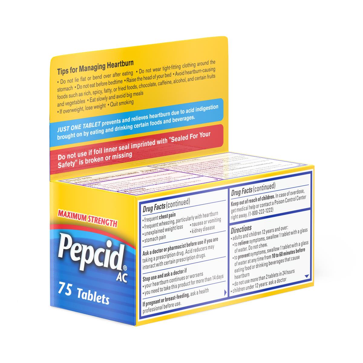Pepcid AC Maximum Strength Famotidine Tablets