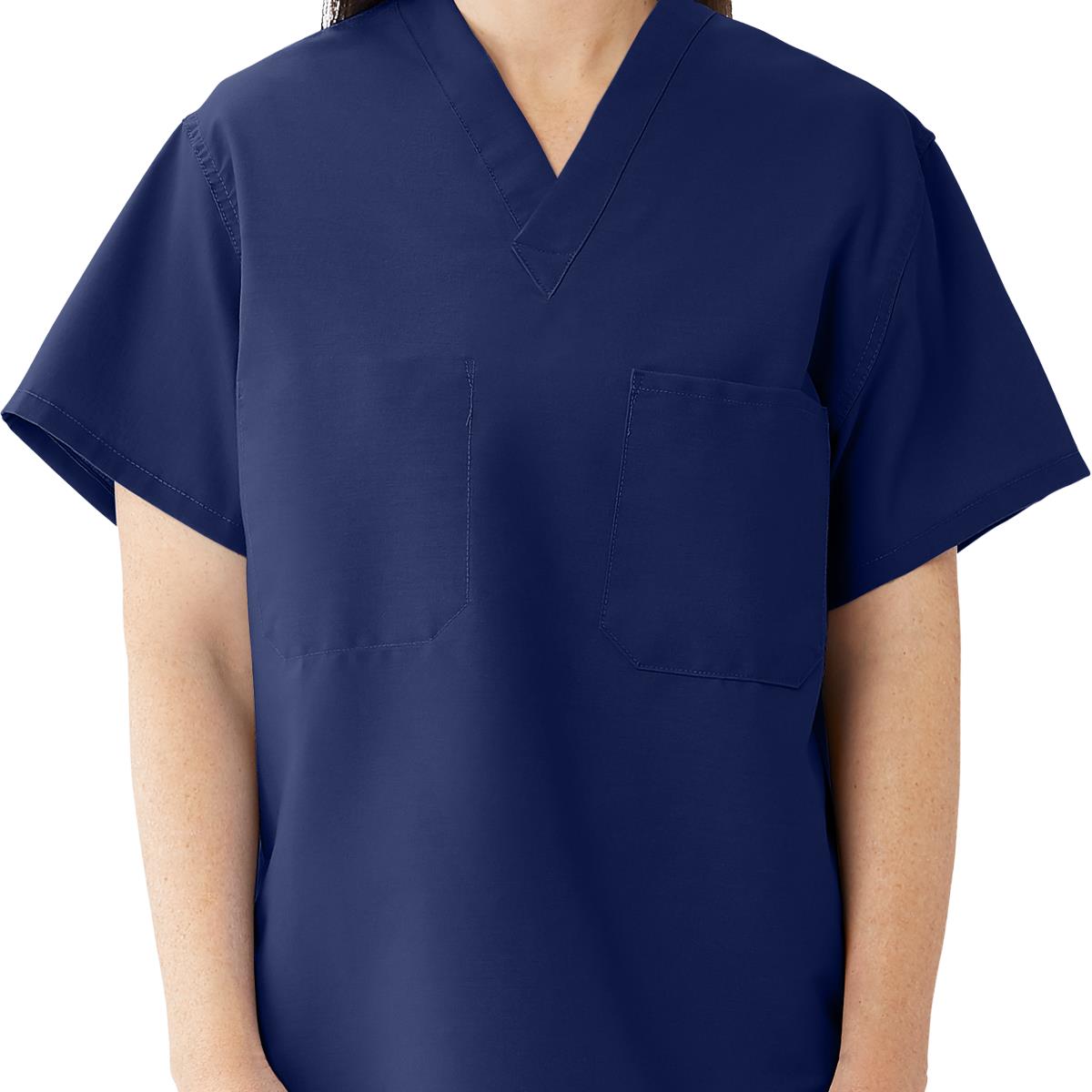 ComfortEase Unisex Reversible 1-Pocket Scrub Tops (Style 910)