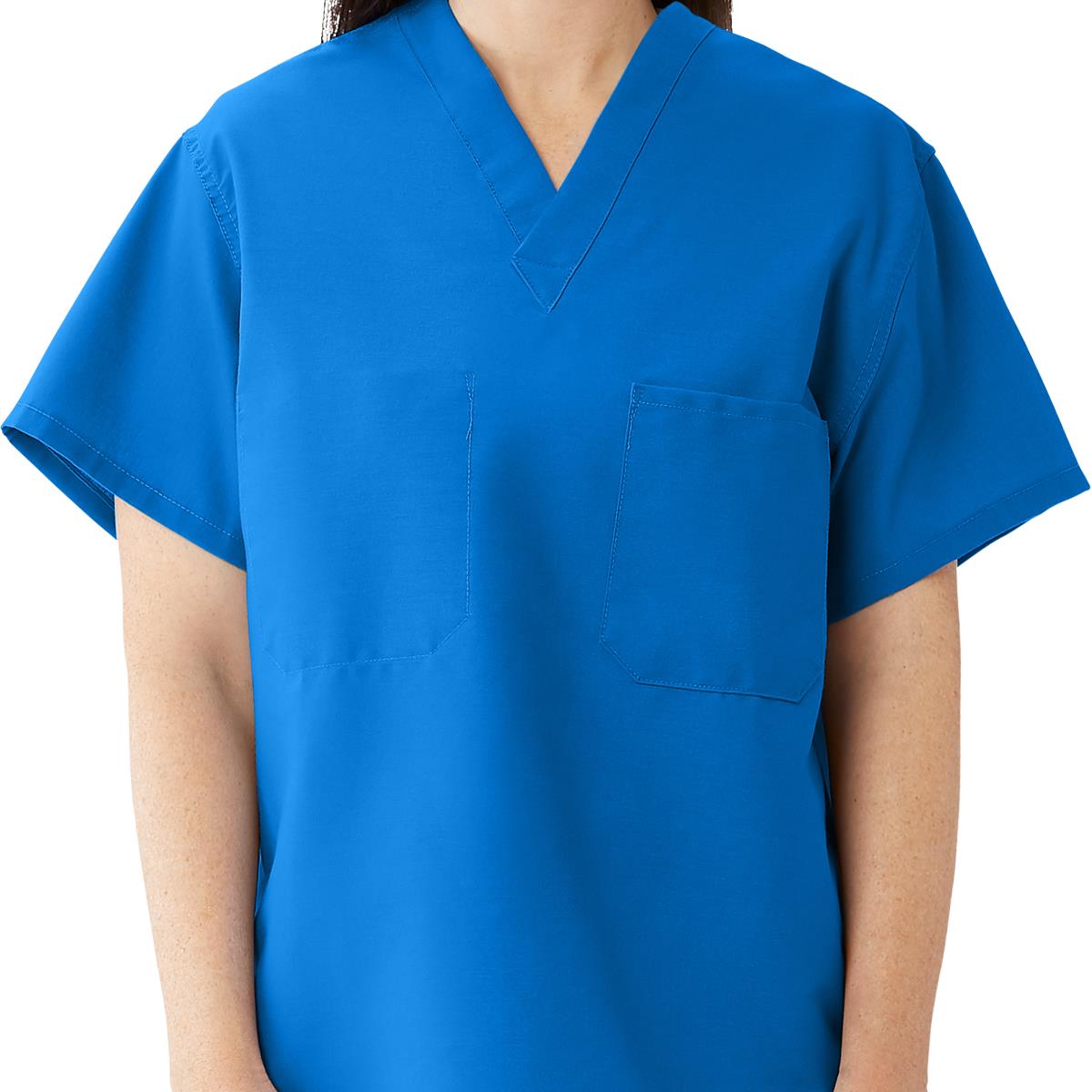 ComfortEase Unisex Reversible 1-Pocket Scrub Tops (Style 910)