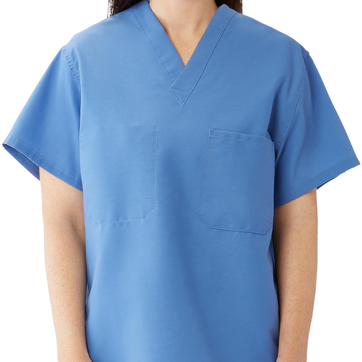 ComfortEase Unisex Reversible 1-Pocket Scrub Tops (Style 910)