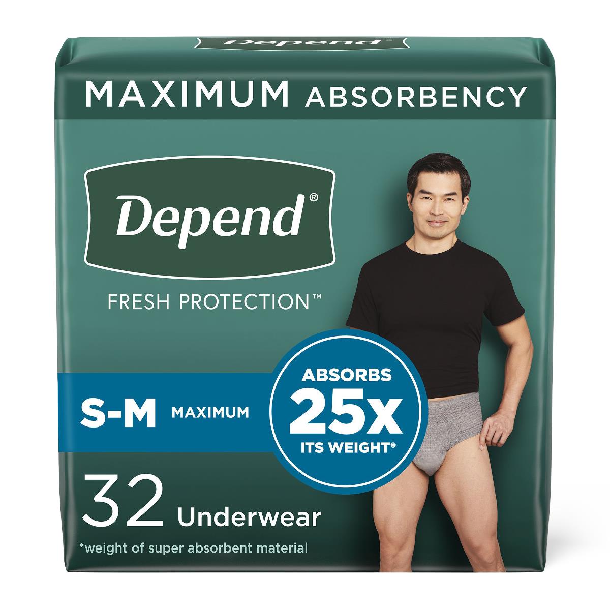 Depend Fresh Protection Incontinence Underwear for Men