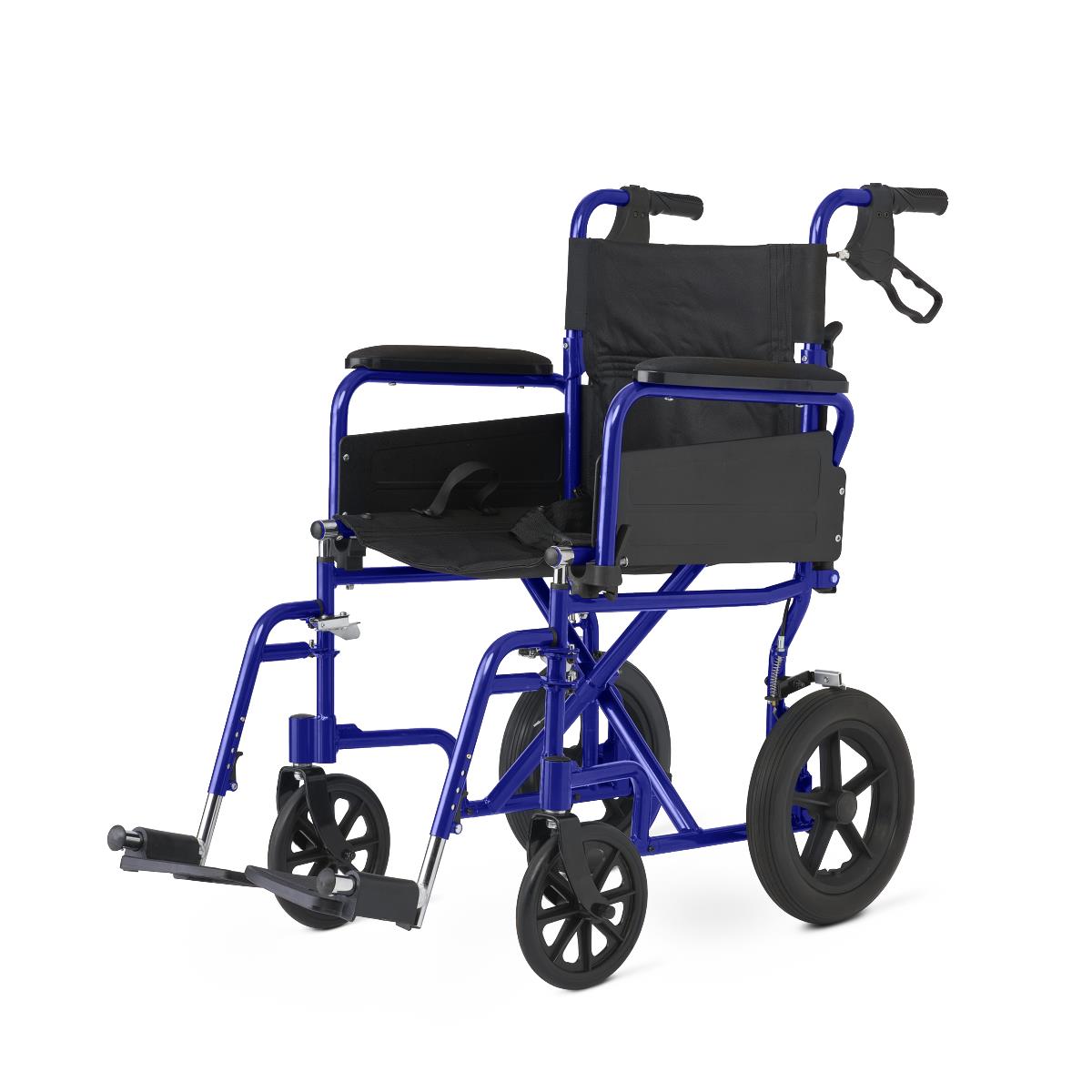 Medline Basic Aluminum Transport Chair with 12" Wheels