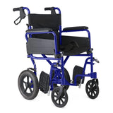 Medline Basic Aluminum Transport Chair with 12" Wheels