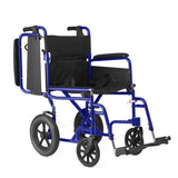 Medline Basic Aluminum Transport Chair with 12" Wheels