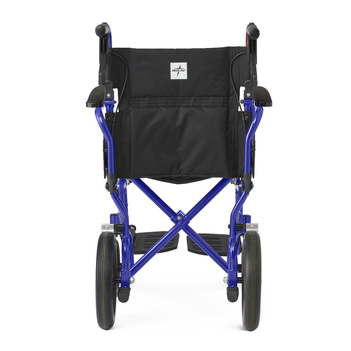 Medline Basic Aluminum Transport Chair with 12" Wheels