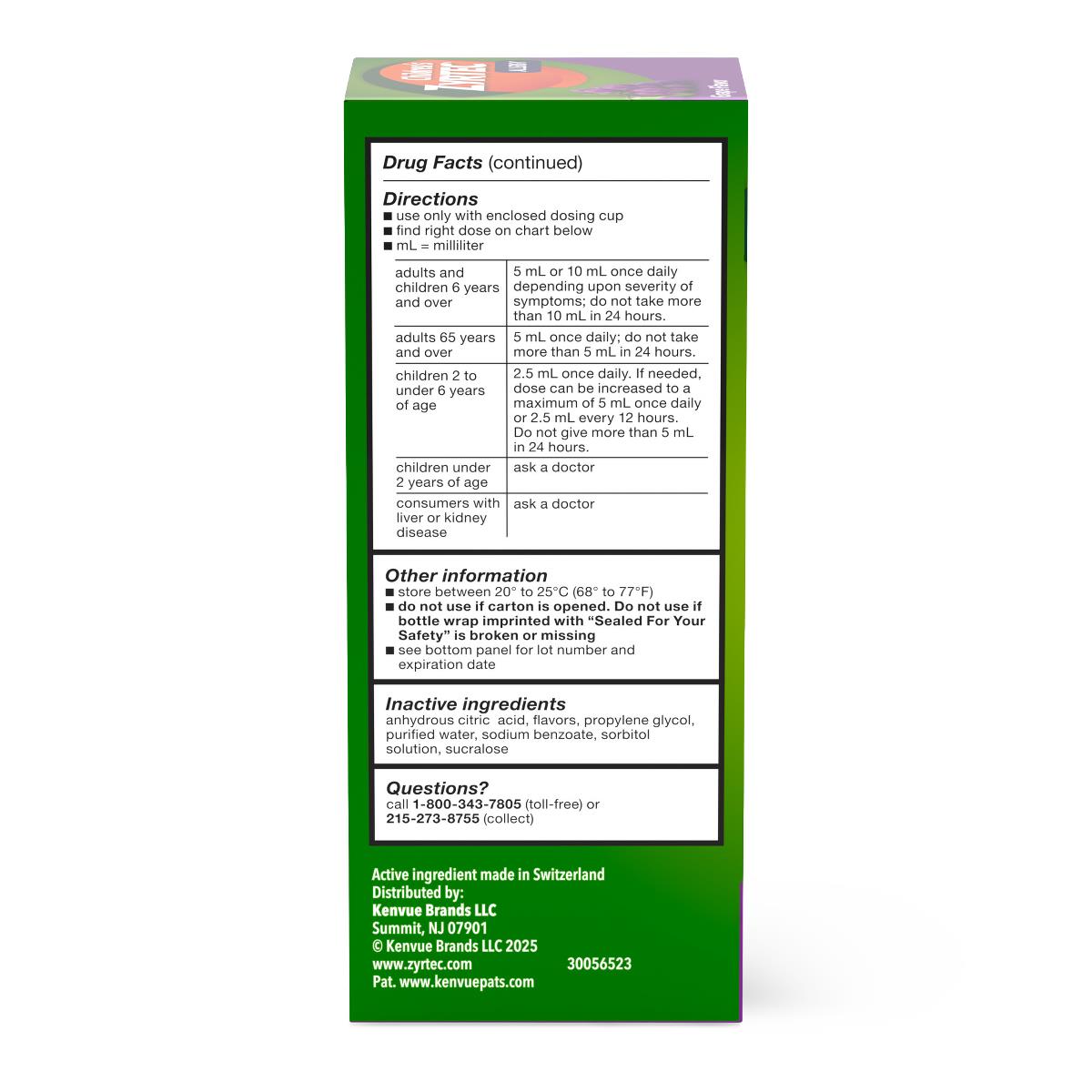Zyrtec Children's 24-Hour Allergy Syrup