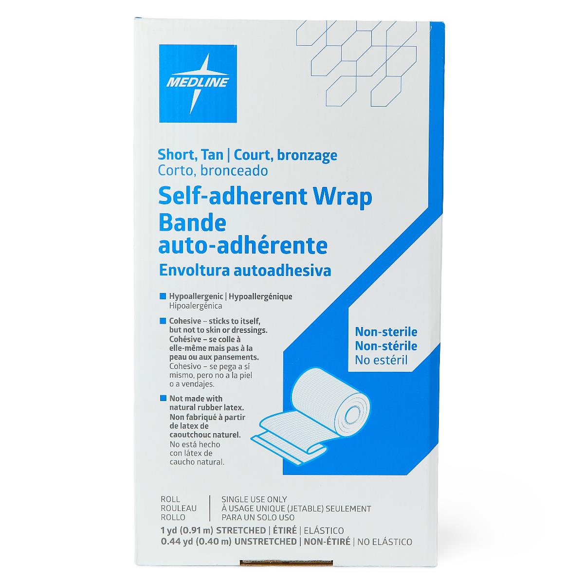 Medline Nonsterile Self-Adherent Wrap Short Rolls