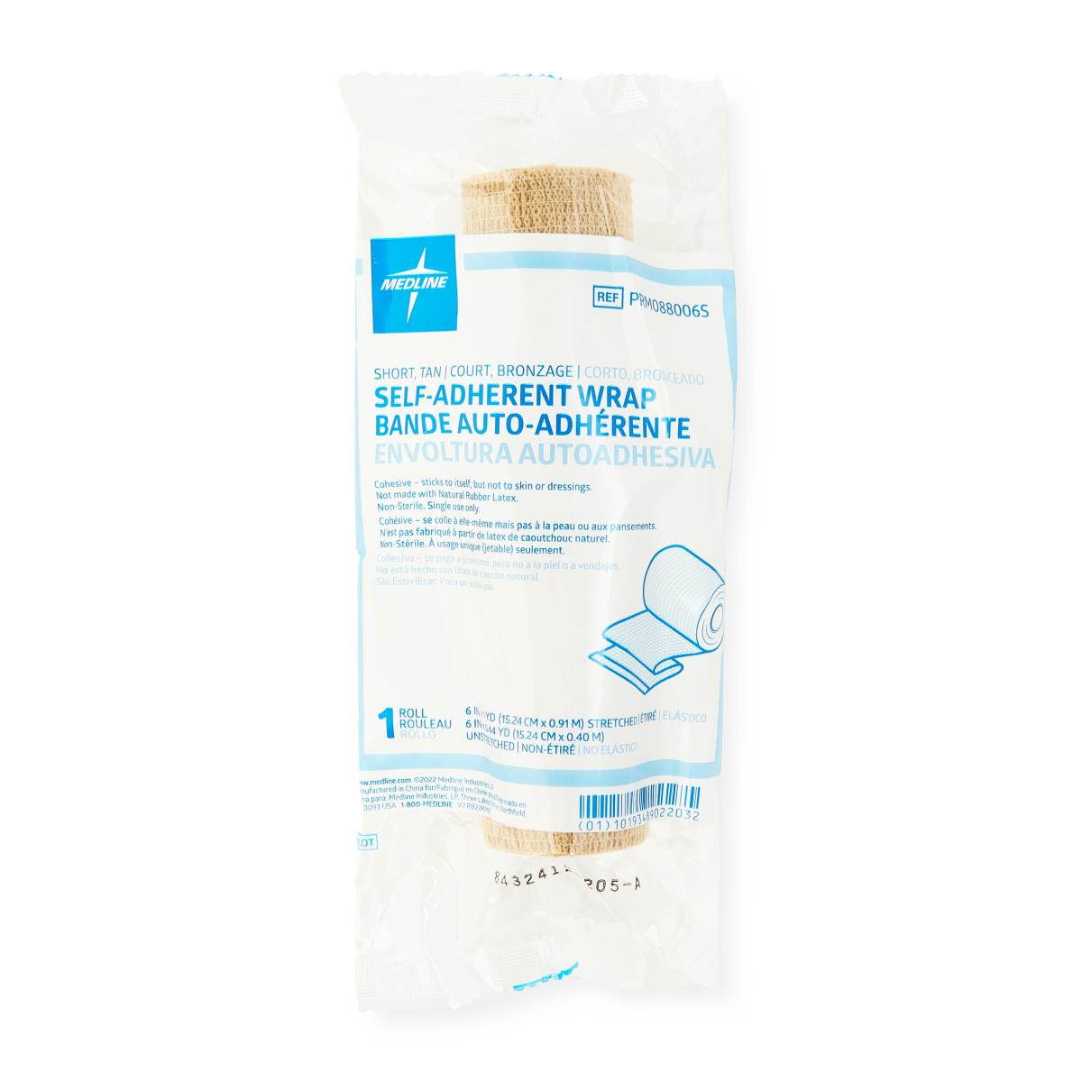 Medline Nonsterile Self-Adherent Wrap Short Rolls