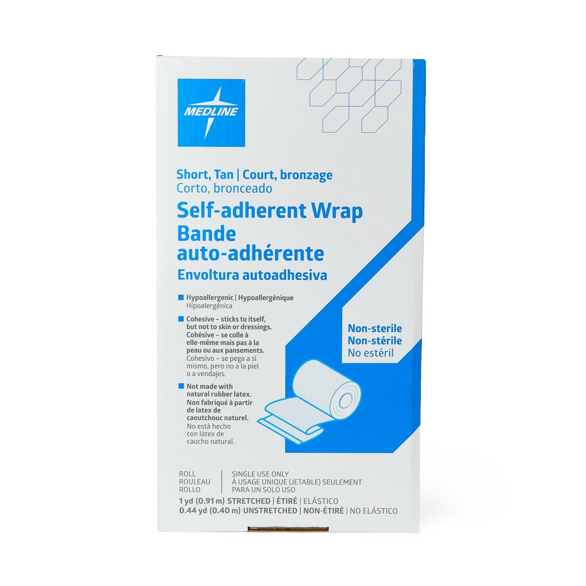 Medline Nonsterile Self-Adherent Wrap Short Rolls