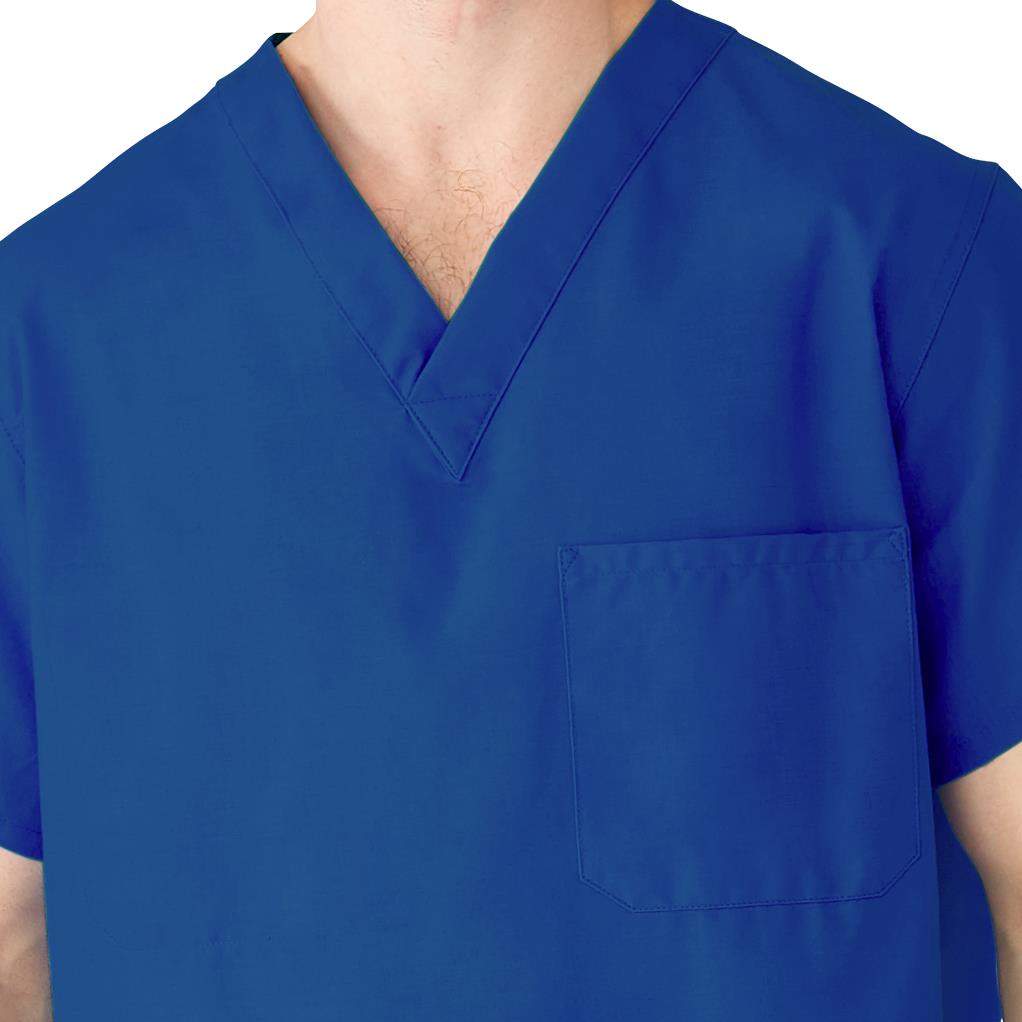 AngelStat Unisex Reversible  Scrub Tops with Angelica CC - Sapphire (Style 610)