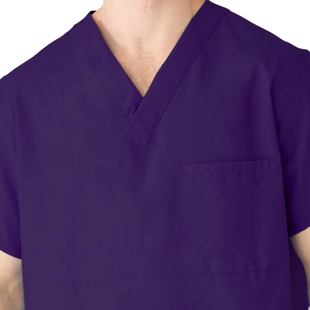 AngelStat Unisex Reversible  Scrub Tops with Angelica CC - Purple (Style 610)