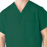 AngelStat Unisex Reversible  Scrub Tops with Angelica CC - Emerald (Style 610)