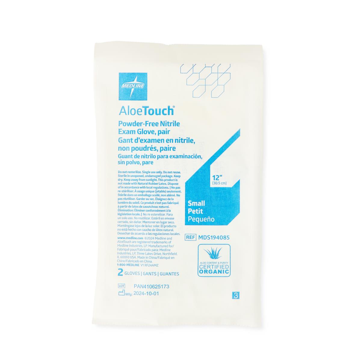 AloeTouch Sterile 12" Powder-Free Nitrile Exam Gloves