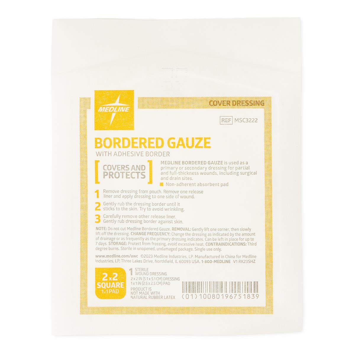 Medline Bordered Gauze Adhesive Island Wound Dressings - BeHope