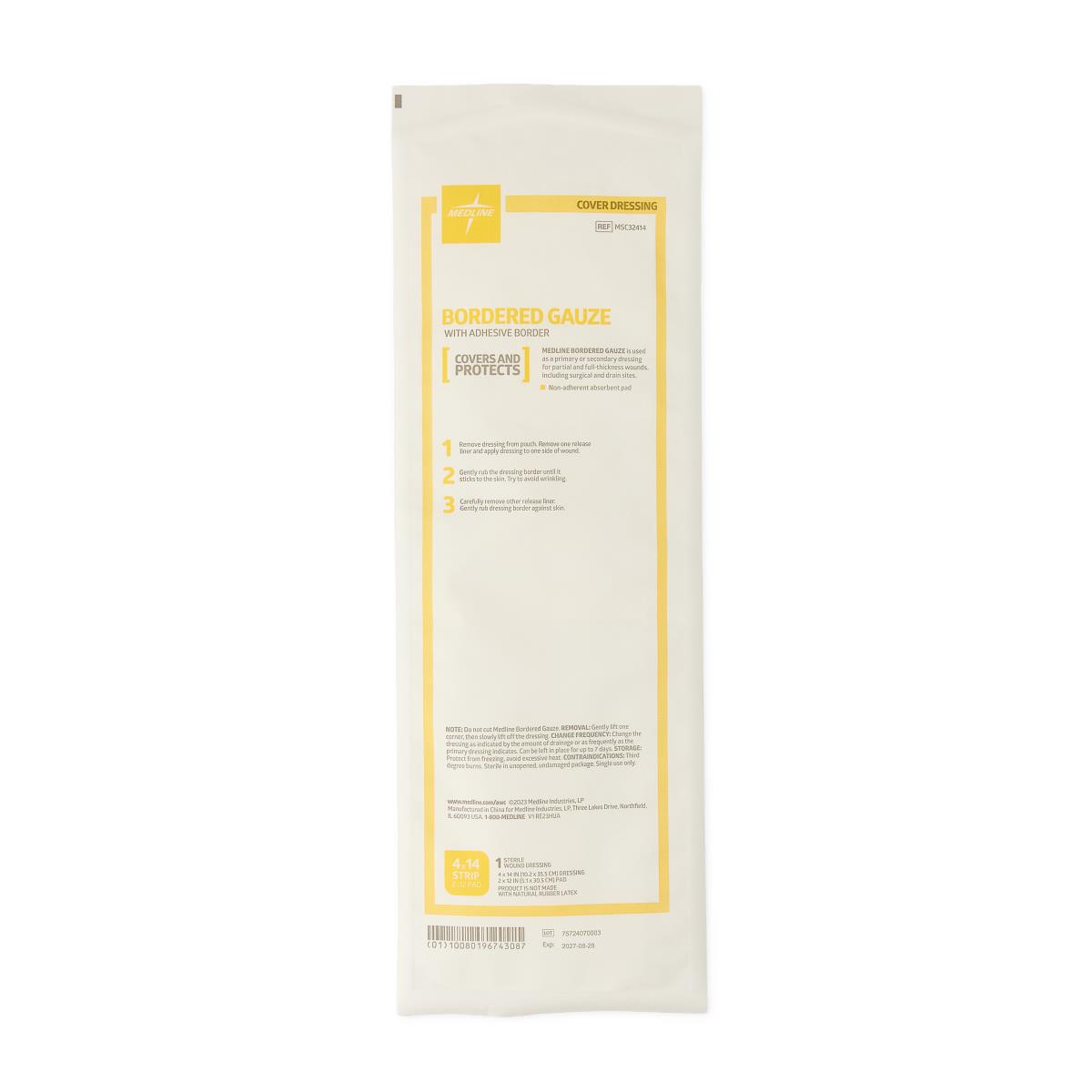 Medline Bordered Gauze Adhesive Island Wound Dressings - BeHope