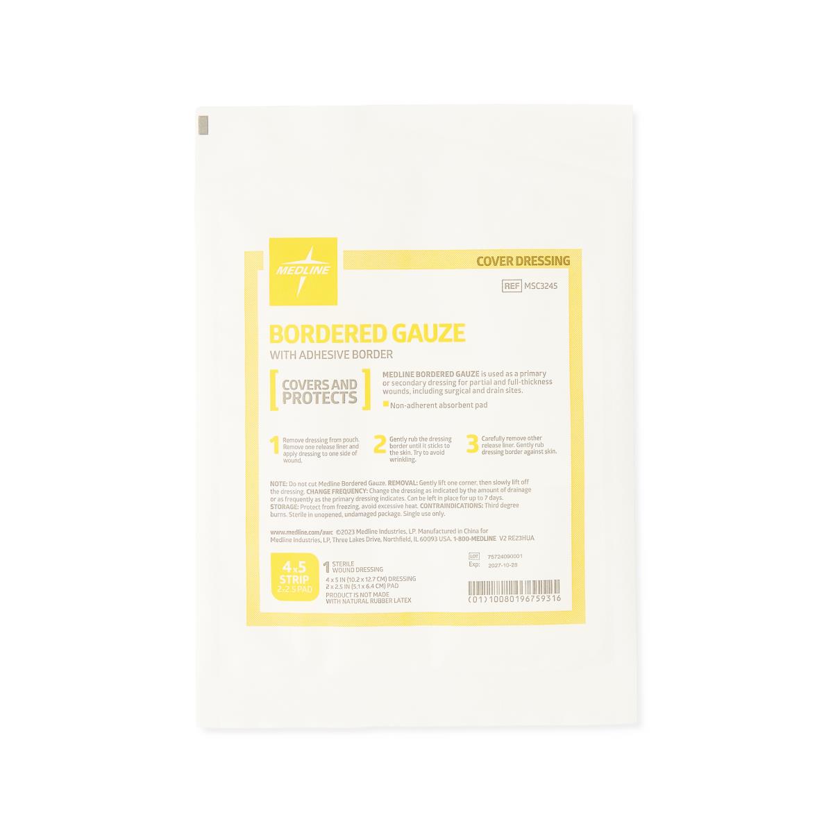 Medline Bordered Gauze Adhesive Island Wound Dressings - BeHope