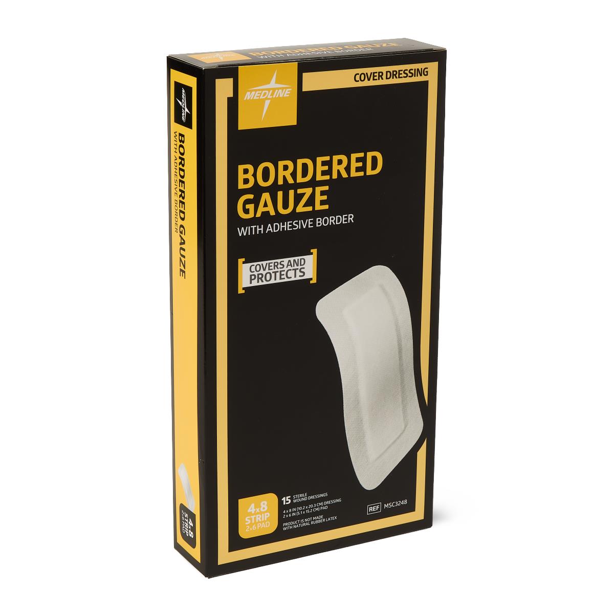 Medline Bordered Gauze Adhesive Island Wound Dressings - BeHope