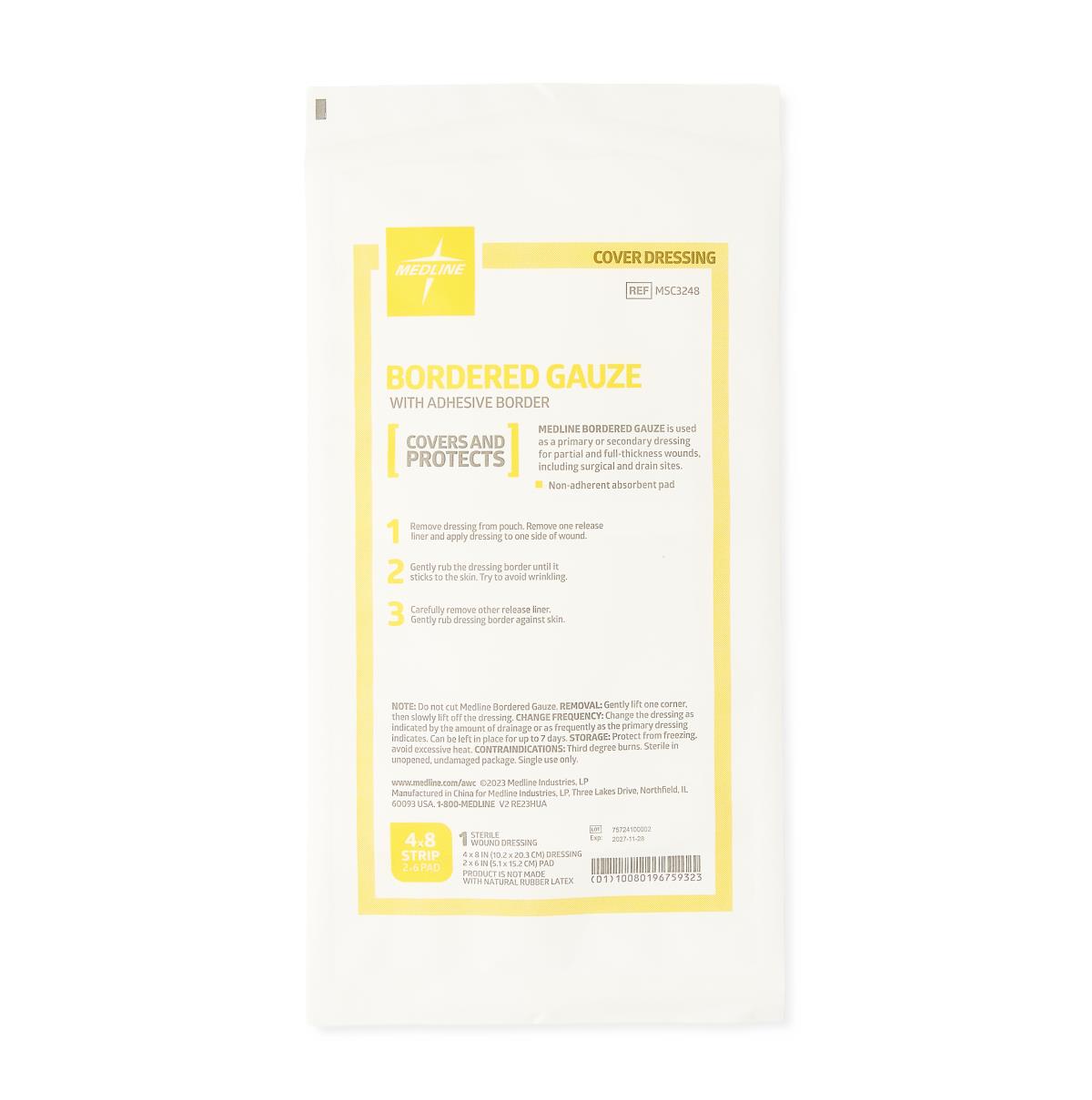 Medline Bordered Gauze Adhesive Island Wound Dressings - BeHope