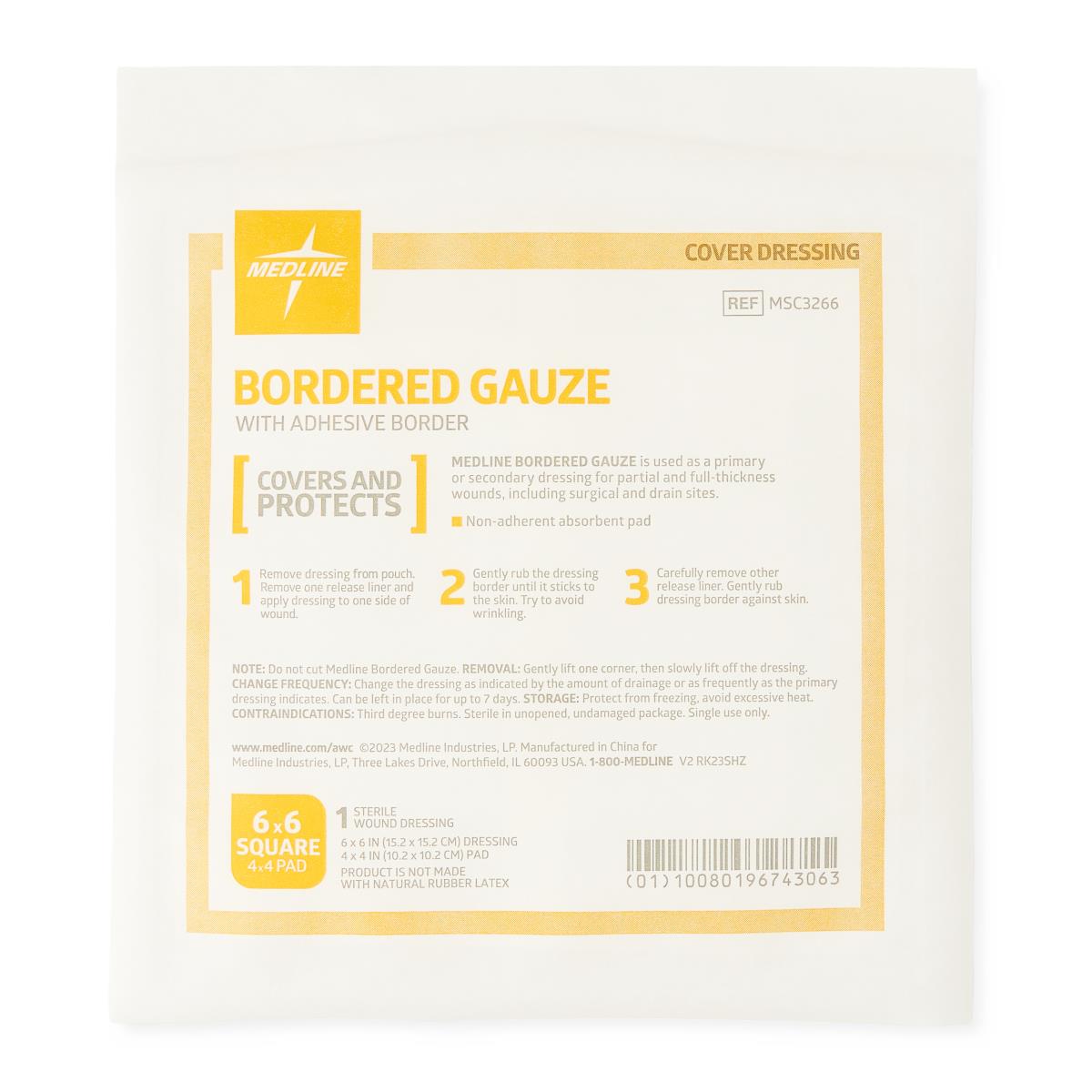 Medline Bordered Gauze Adhesive Island Wound Dressings - BeHope