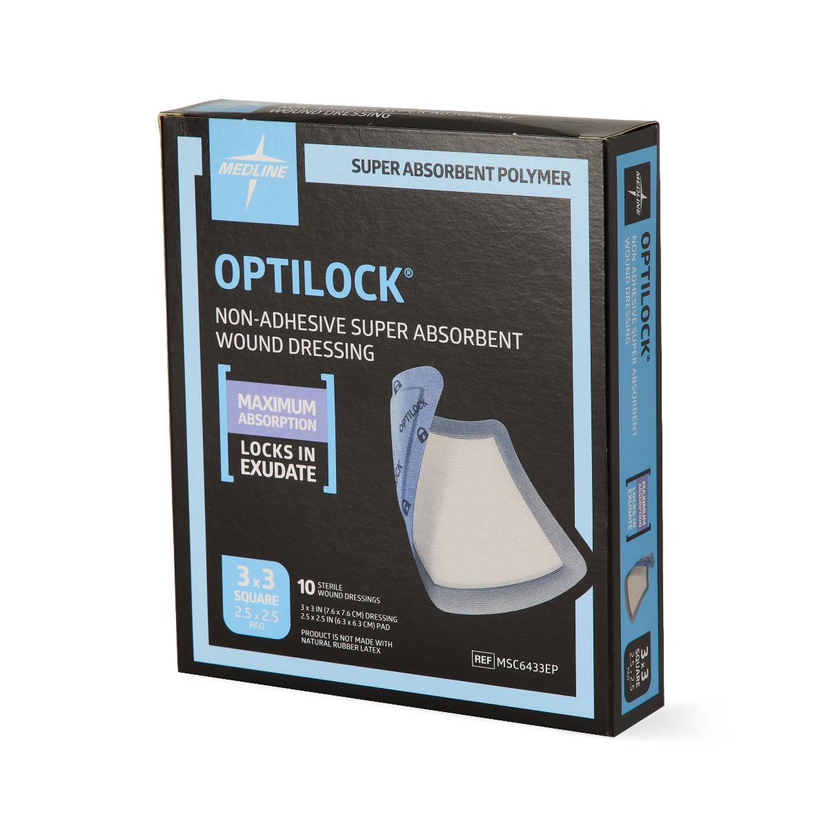 OptiLock Nonadhesive Super Absorbent Wound Dressings