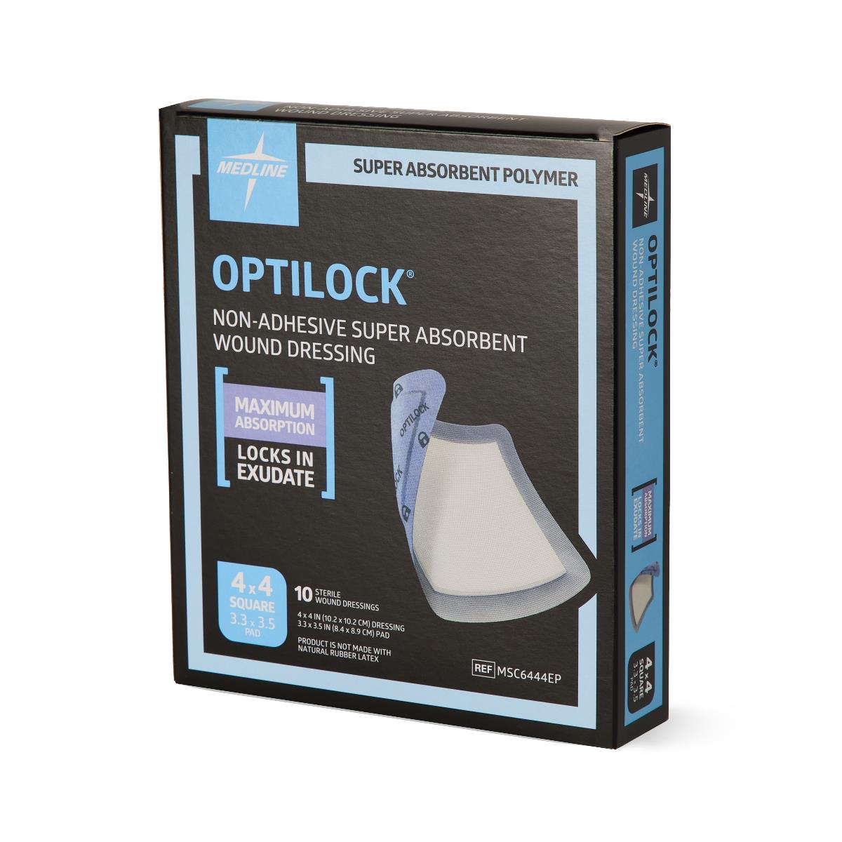 OptiLock Nonadhesive Super Absorbent Wound Dressings