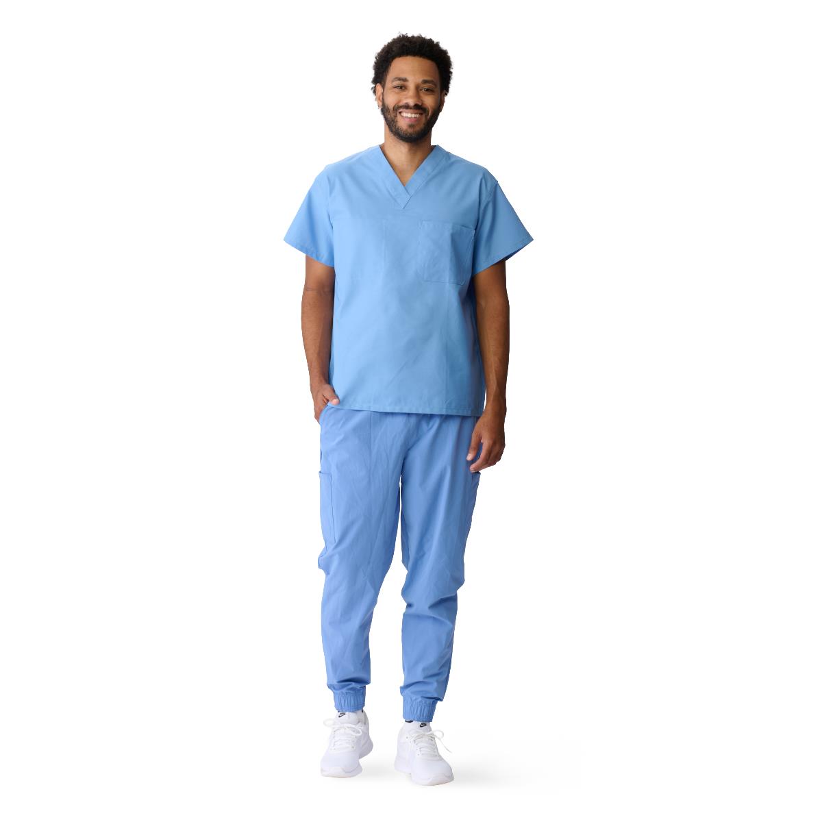 AngelStat Unisex Reversible Scrub Tops with Medline Color Coding (Style 610)