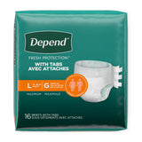Depend Disposable Adult Incontinence Protection Briefs
