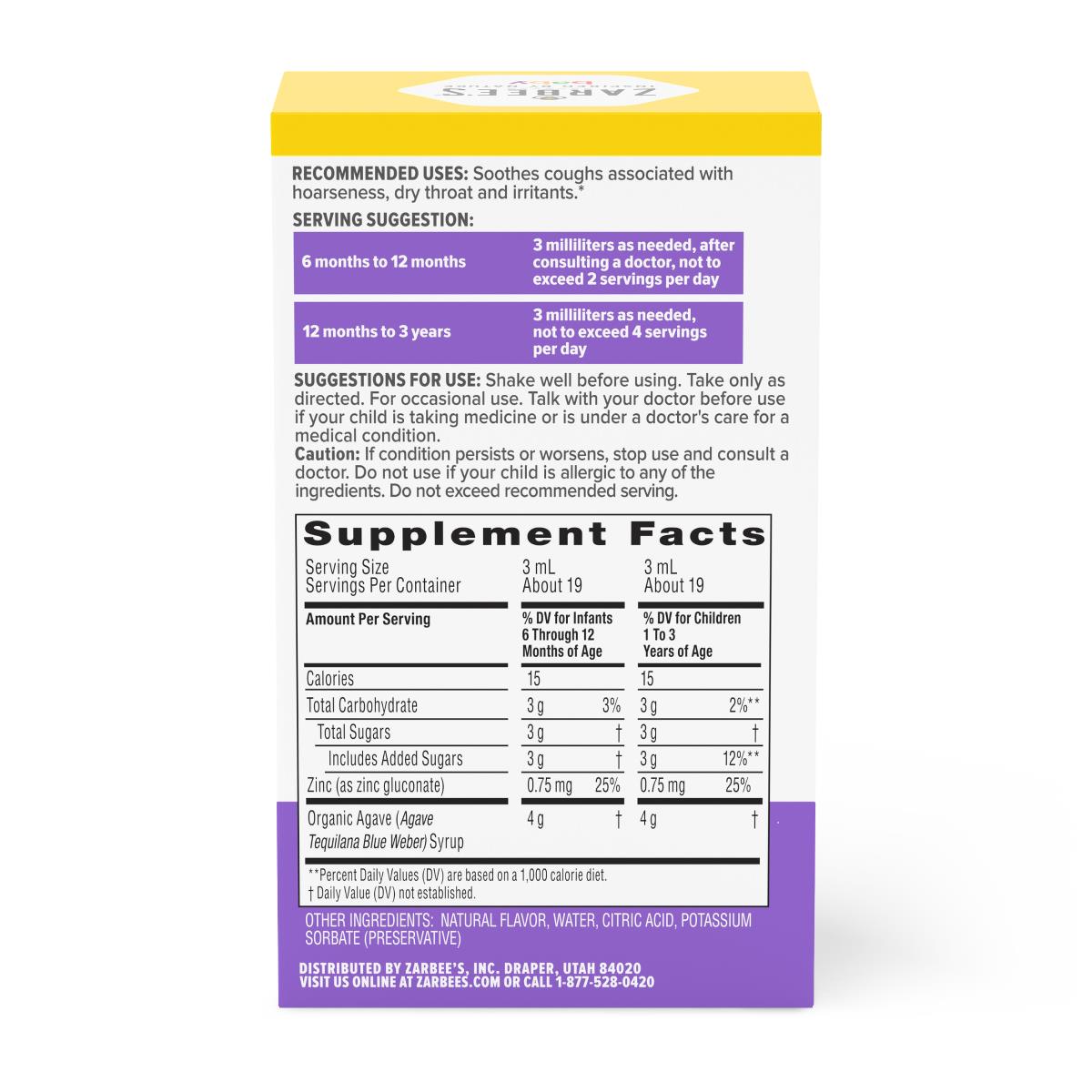 Zarbees Complete Cough Syrup + Immune Support - BeHope