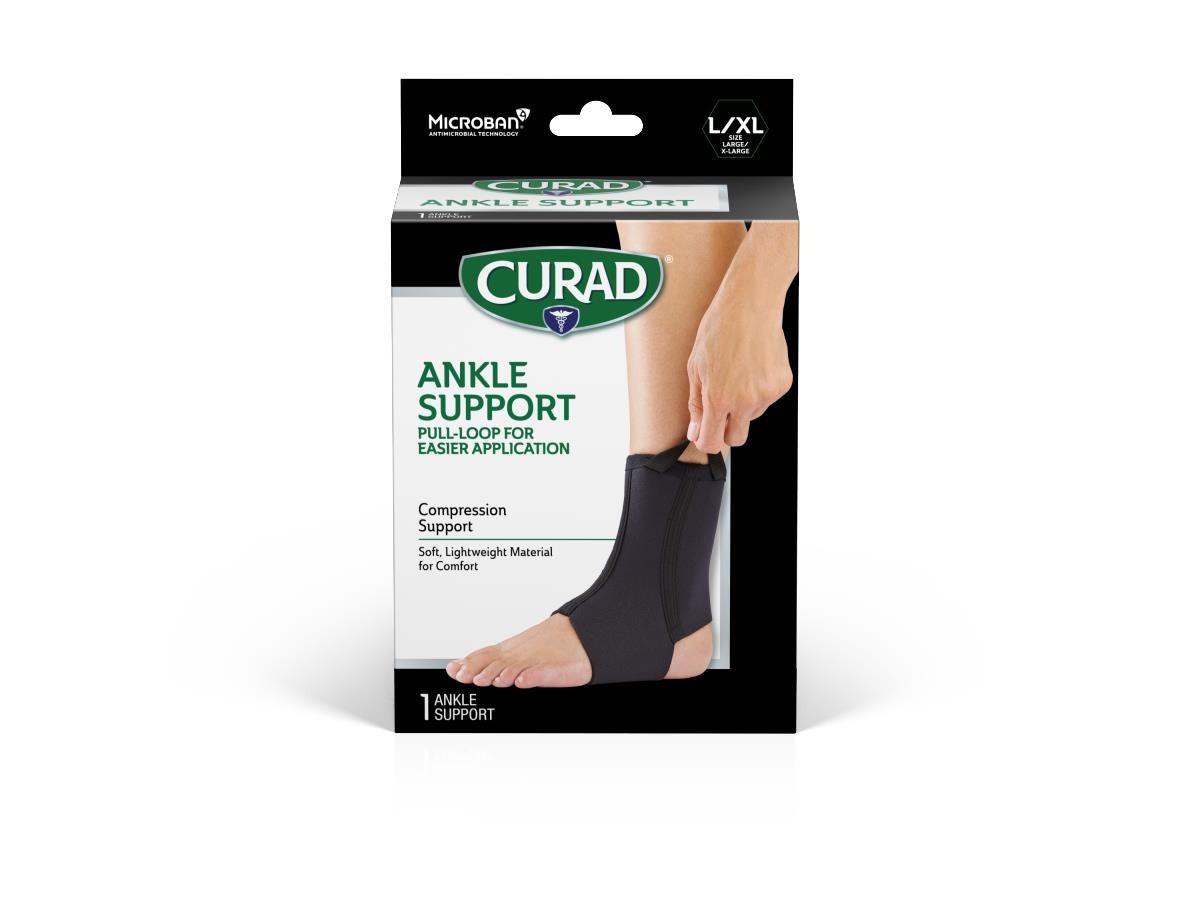 CURAD Performance Series Neoprene Open Heel Ankle Supports