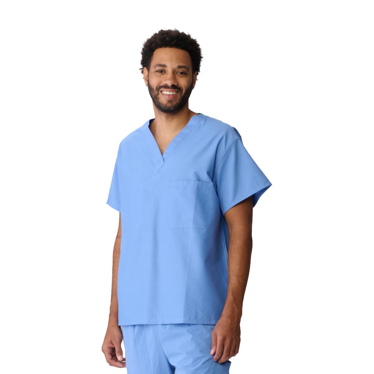 ComfortEase Unisex Reversible 1-Pocket Scrub Tops (Style 910)