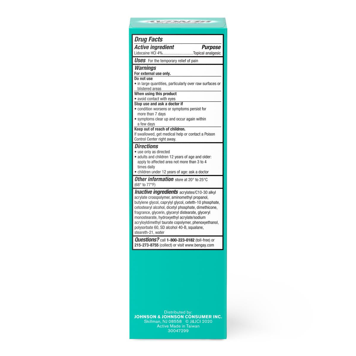 Bengay Topical Analgesic Cream with 4% Lidocaine
