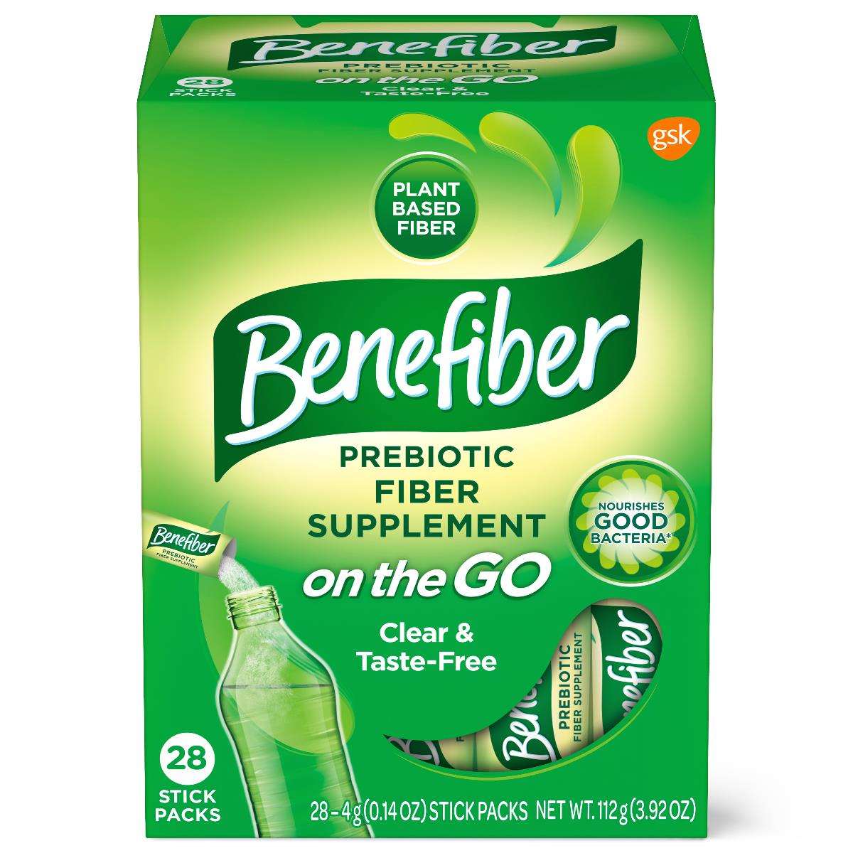 Benefiber Prebiotic Fiber Supplement On The Go Stick Packs