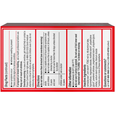 Tylenol Extra-strength Acetaminophen Caplets - BeHope