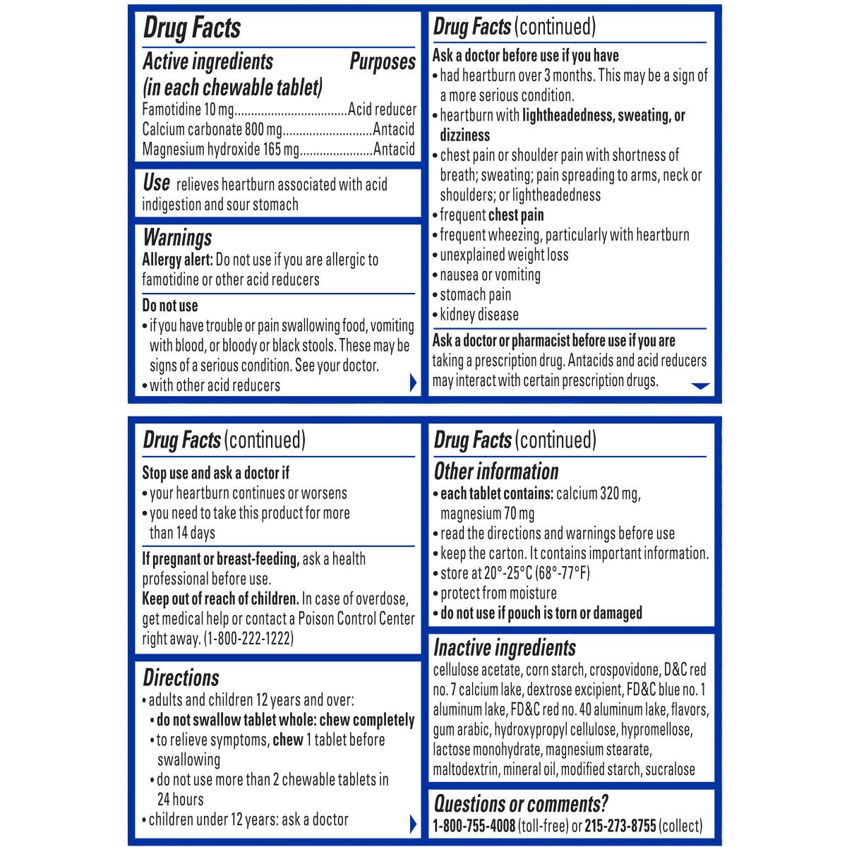 Pepcid Complete Antacid + Acid Reducer Chewable Tablets - BeHope