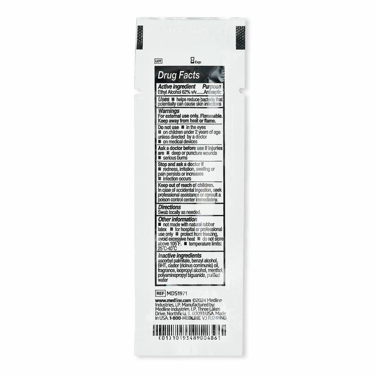 Medline 62% Ethyl Alcohol Antiseptic Swabs - BeHope