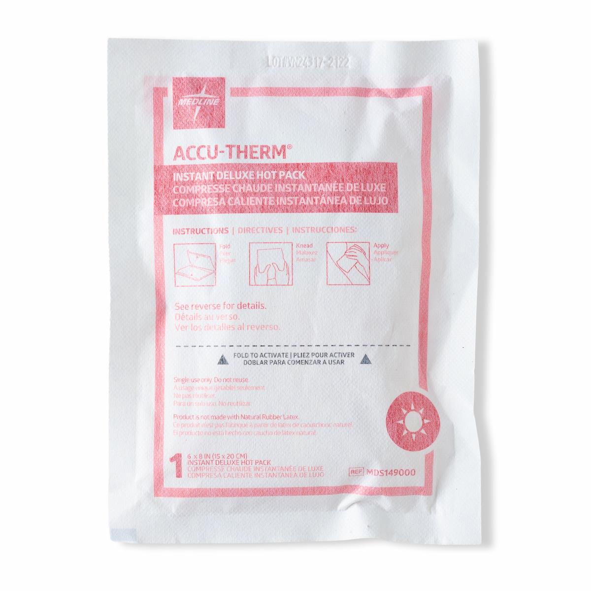 Instant Hot Pack Medline Deluxe General Purpose Plastic / Nonwoven Lining / Sodium Acetate Disposable