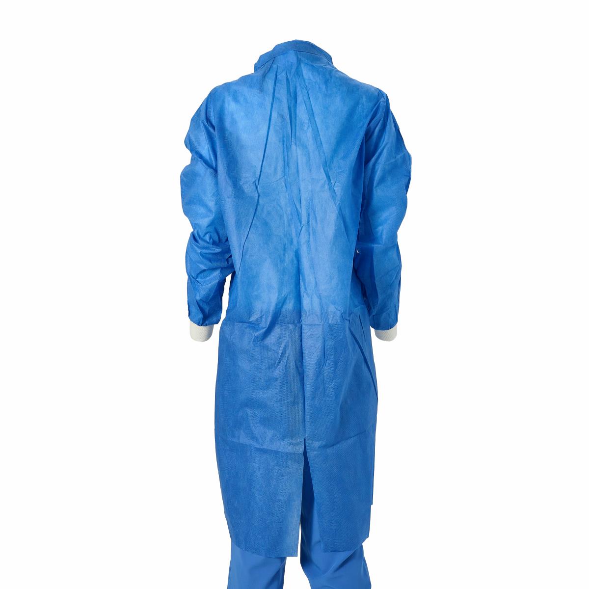 Medline Disposable Knit Cuff / Collar Multilayer SMS Lab Coats