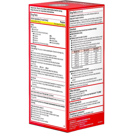 Tylenol Children's Plus Adults Dye-free Pain Plus Fever Relief Liquid - BeHope