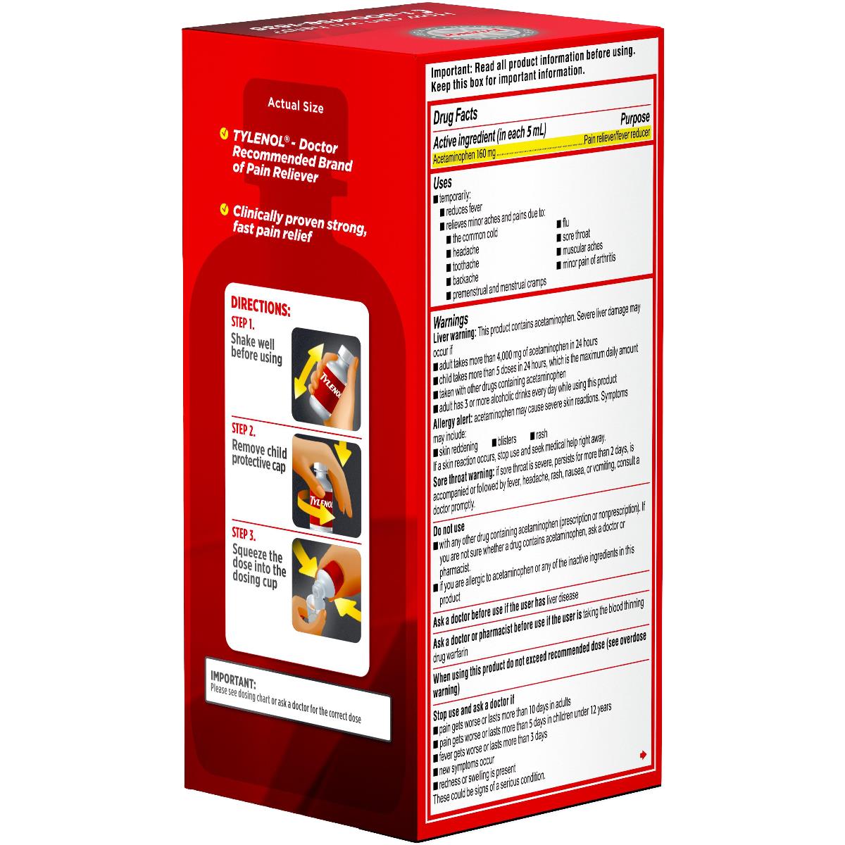 Tylenol Children's Plus Adults Dye-free Pain Plus Fever Relief Liquid - BeHope