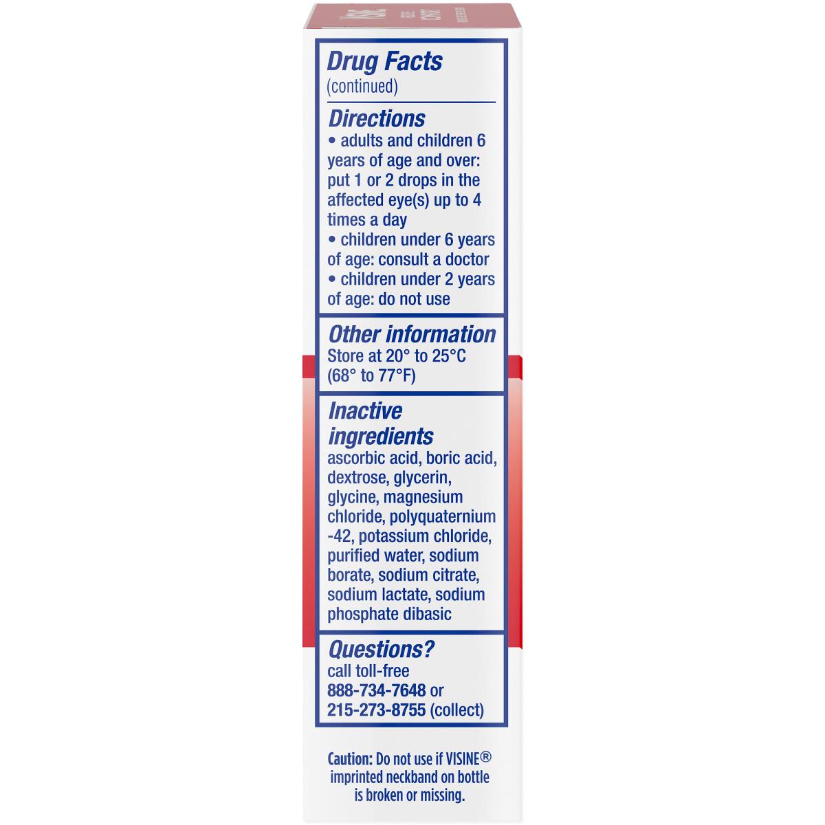 Visine Red Eye Comfort Redness Reliever Eye Drops
